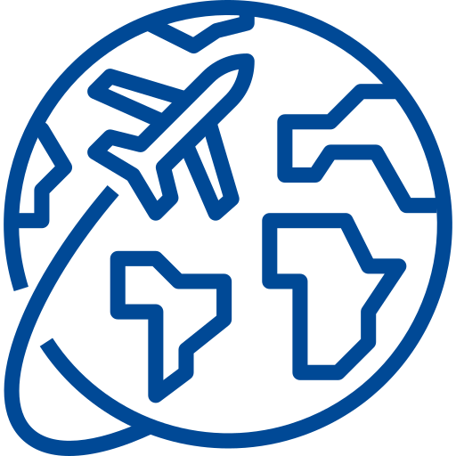 Icon Weltkugel Symbolbild für Doppelte Spesensätze im Ausland